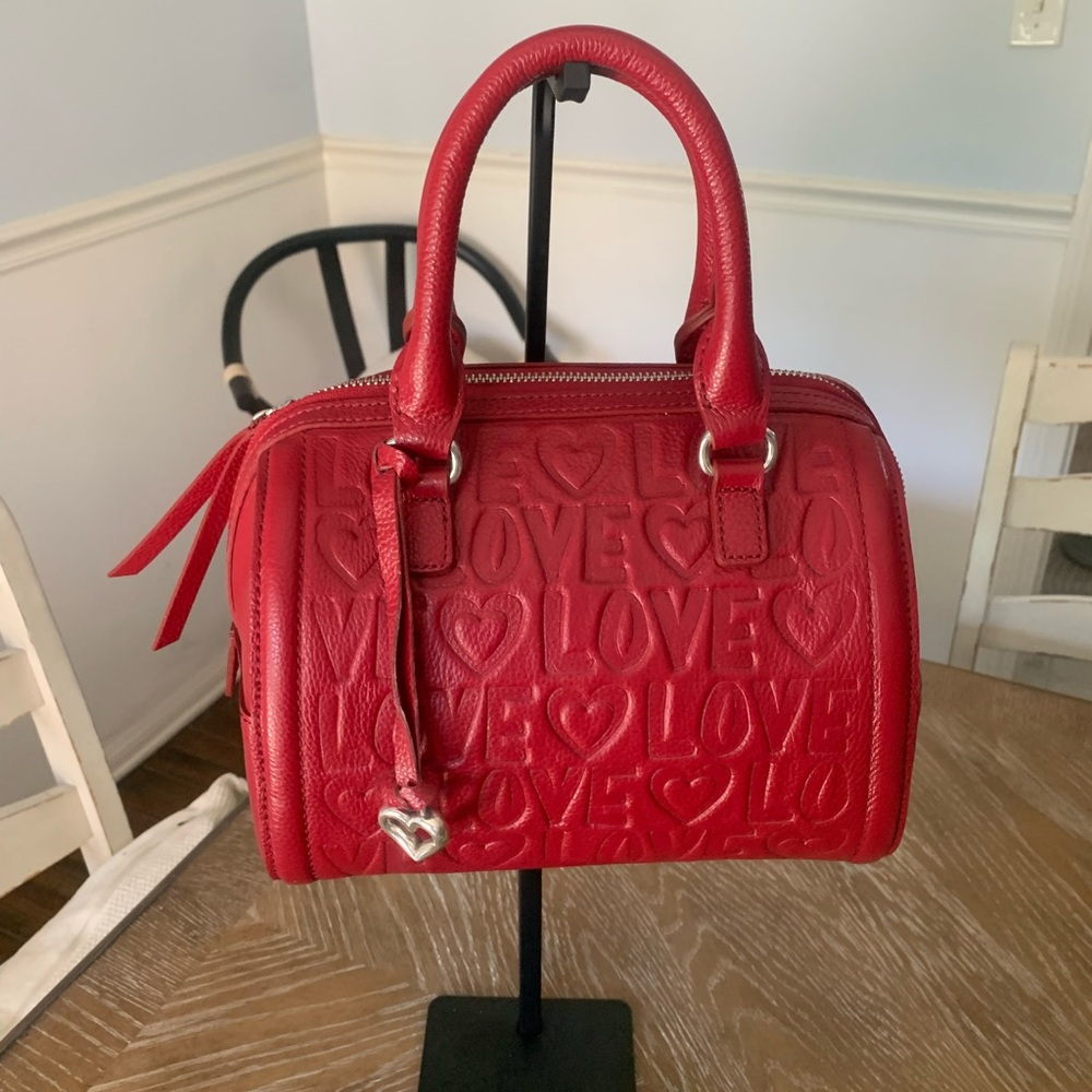 Brighton Red Embossed Love Satchel